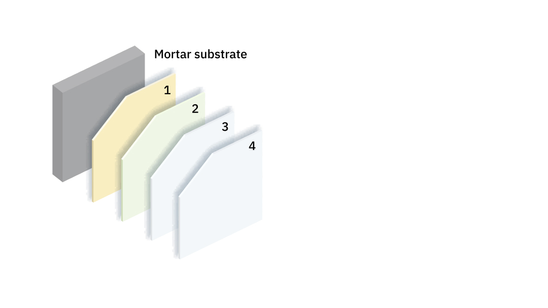 【新設壁】モルタル下地｜厚塗り工法のサムネイル
